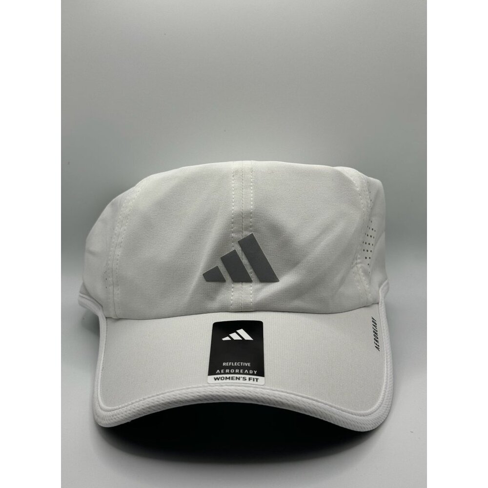 Adidas Aeroready Womens Superlite 3 Hat White Reflective Sports Cap MSRP $26